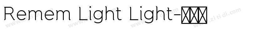 Remem Light Light字体转换